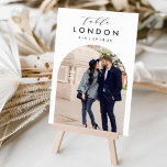 Wedding Travel Destination Photo & Name Table Number<br><div class="desc">Add a special finishing touch to your wedding reception tables with these custom photo table number cards. Name each table after a memorable travel destination and add a photo and the destination name to these unique card holders. Your photo is aligned at the bottom in an arched layout, with the...</div>