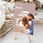 Wedding Travel Destination Photo & Name Table Number<br><div class="desc">Add a special finishing touch to your wedding reception tables with these custom photo table number cards. Name each table after a memorable travel destination and add a photo and the destination name to these unique card holders. Your photo is aligned at the bottom in an arched layout, with the...</div>