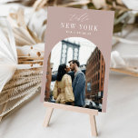 Wedding Travel Destination Photo & Name Table Number<br><div class="desc">Add a special finishing touch to your wedding reception tables with these custom photo table number cards. Name each table after a memorable travel destination and add a photo and the destination name to these unique card holders. Your photo is aligned at the bottom in an arched layout, with the...</div>