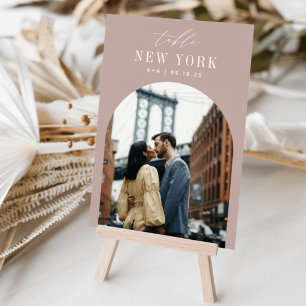 Wedding Travel Destination Photo & Name Table Number