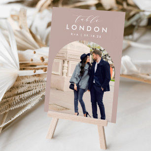Wedding Travel Destination Photo & Name Table Number
