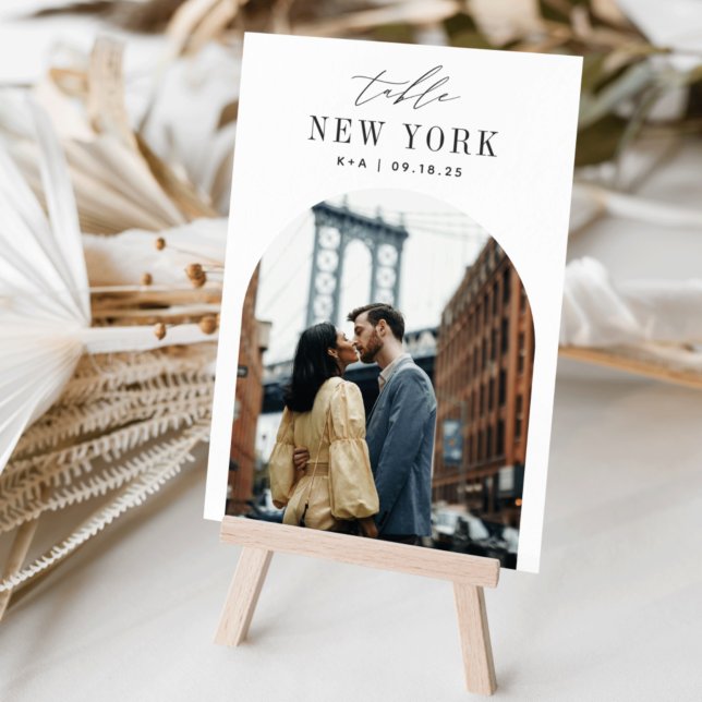 Wedding Travel Destination Photo & Name Table Number (3.5x5" travel photo table numbers)