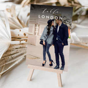 Wedding Travel Destination Photo Table & Name Table Number
