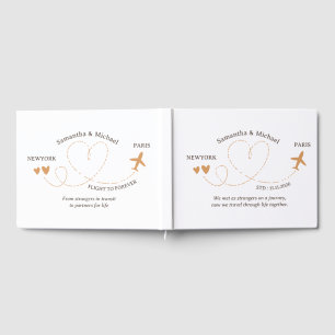 Wedding Travel Flight Airplane trekking Guest Book