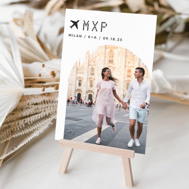 Wedding Travel Theme Photo & Airport Code Table Number (Creator Uploaded)