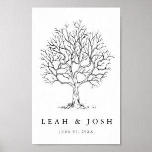 Wedding Tree Guestbook Hand Drawn