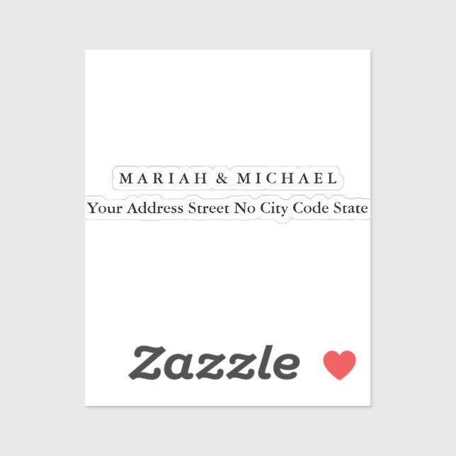 Wedding Trend Minimalist Professional Name Address (Sheet)