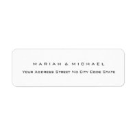 Wedding Trend Minimalist Professional Name Address