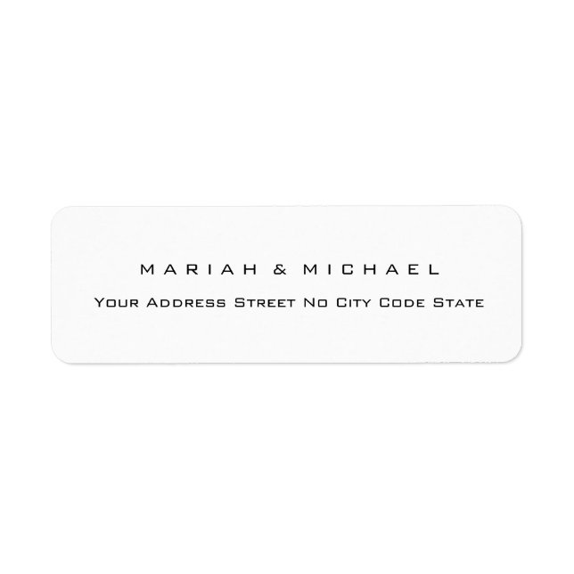 Wedding Trend Minimalist Professional Name Address (Front)