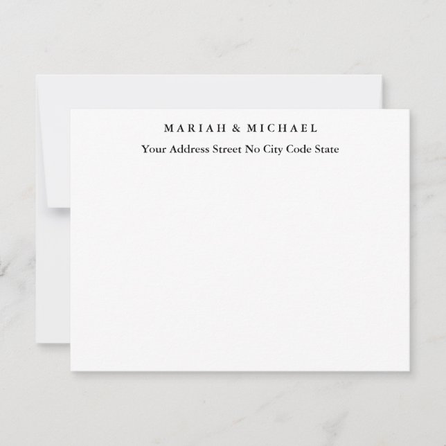 Wedding Trend Minimalist Professional Name Address RSVP Card (Front)