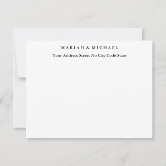 Wedding Trend Minimalist Professional Name Address RSVP Card
