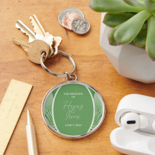 Wedding Tropical Bridal Key Ring