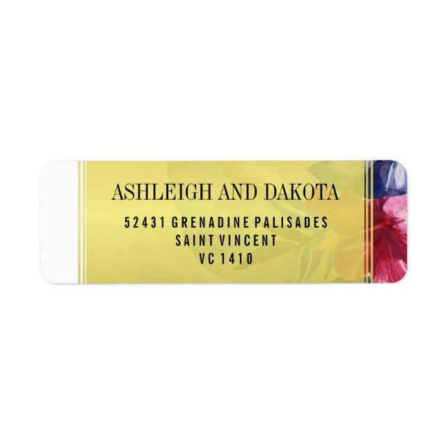 Wedding | Tropical Watercolor Flowers (Front)