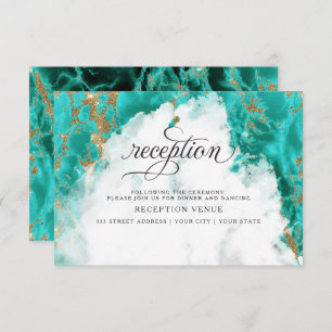 WEDDING  Turquoise Watercolor Geode BarefootBride™ Invitation