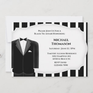Wedding Tux Bachelor  Party  Invitation
