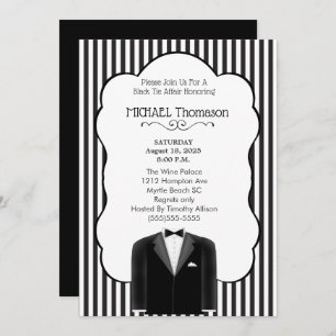 Wedding Tux Bachelor Party Invitation