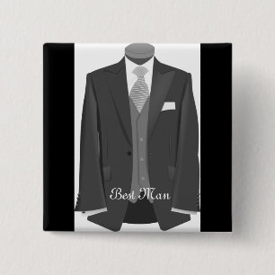 Wedding Tuxedo Best Man Pin Button Badge Gift