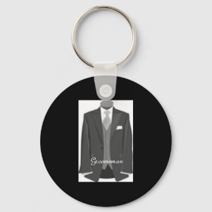 Wedding Tuxedo Groomsman Keychain