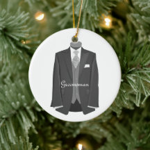 Wedding Tuxedo Groomsman Ornament