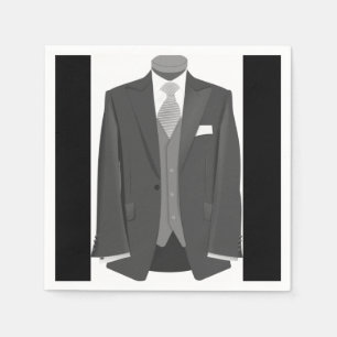Wedding Tuxedo Paper Napkins