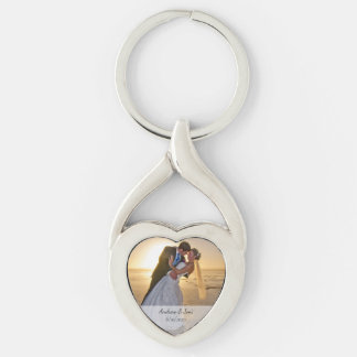 Wedding Twisted Heart Metal Keychain