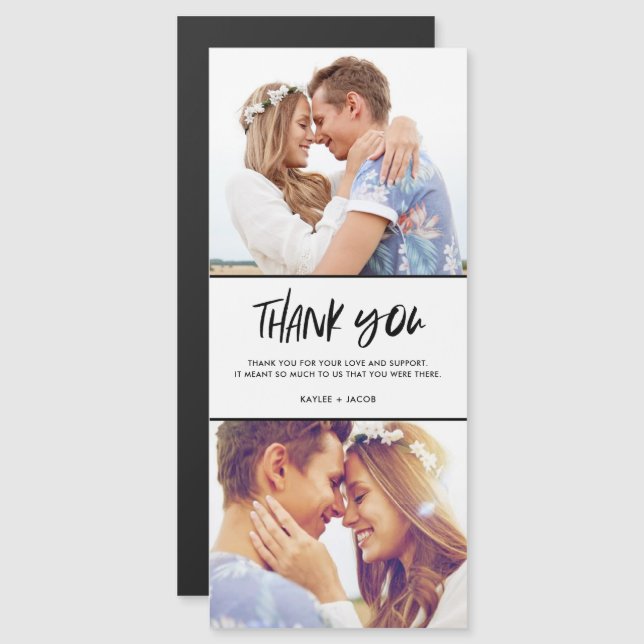 Wedding Two Photo Thank You Card (Front/Back)