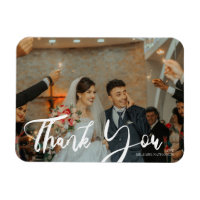 Wedding Typography 3 Color Photo Thank You