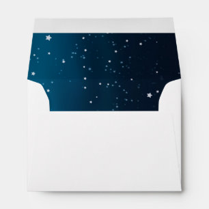 Wedding under the stars matching invitation set envelopes