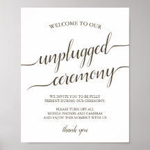 Wedding Unplugged Ceremony Sign