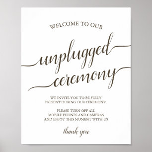 Wedding Unplugged Ceremony Sign