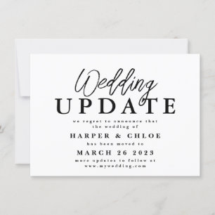 Wedding Update Change The Date Postponement Save T
