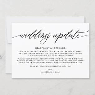 Wedding Update   Smaller Wedding Announcement