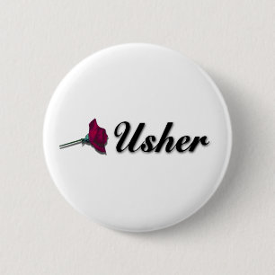 Wedding Usher Button