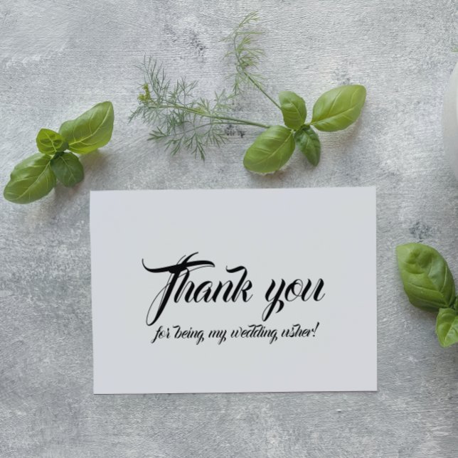 Wedding Usher Thank You Silver Foil Card (In Situ Wedding)