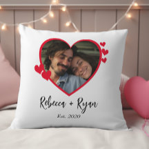 Wedding & Valentines Couple's Photo Throw Pillow
