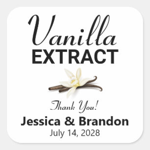 Wedding Vanilla Bean Sugar Favour label
