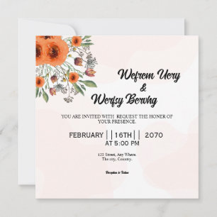 Wedding Vector Of Floral Invitation Card