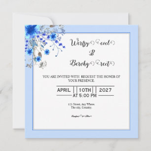 Wedding Vector Of Floral Wedding Invitation Card