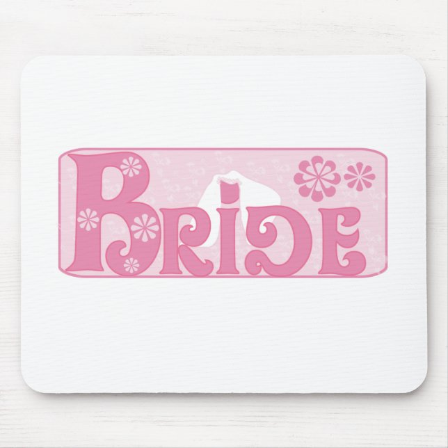 Wedding Veil Bride Mouse Mat (Front)
