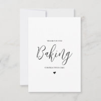 Wedding Vendor Thank You Card- Baker