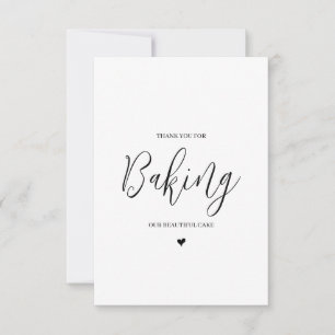 Wedding Vendor Thank You Card- Baker Card