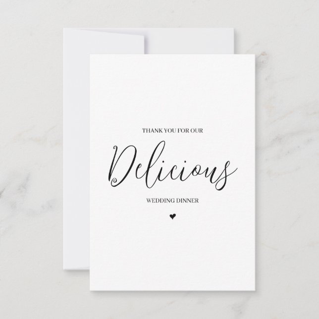 Wedding Vendor Thank You Card- Caterer Card (Front)