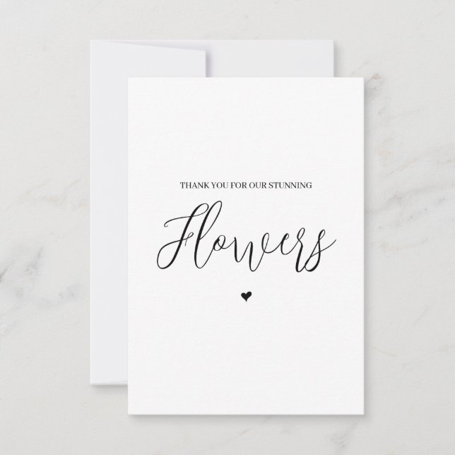 Wedding Vendor Thank You Card- Florist Card (Front)