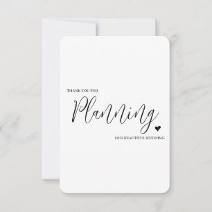 Wedding Vendor Thank You Card- Planner Card
