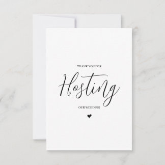 Wedding Vendor Thank You Card- Venue Card