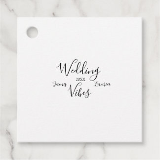 WEDDING VIBES COUPLE NAME 20XX LOVELY MATCH WEDDIN FAVOUR TAGS