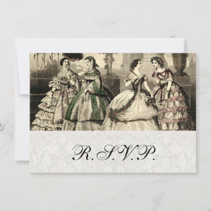 Wedding Vintage Antique Bride Invitation