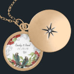 Wedding Vintage Birds & Bloom Anniversary Necklace<br><div class="desc">Keepsake Necklaces Choose either Silver Plated or Sterling Silver</div>