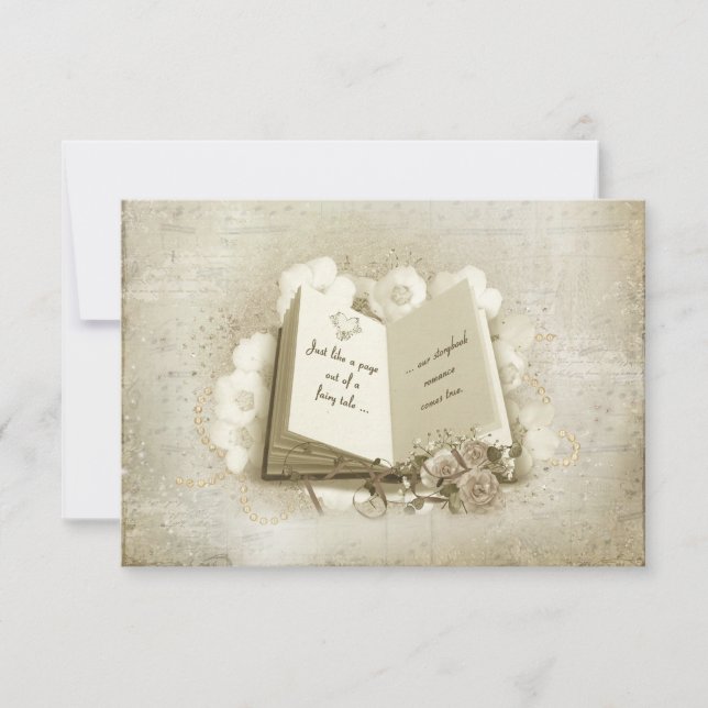 wedding vintage book RSVP (Front)