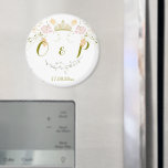 Wedding Vintage Floral Classic  Magnet<br><div class="desc">Add a charming and timeless touch to your wedding with these Wedding Vintage Floral Classic Magnet Favours. Featuring delicate floral designs, soft pastel tones, and elegant accents, these magnets make for perfect keepsakes. Whether used as personalised gifts or stylish wedding favours, they offer a beautiful blend of vintage elegance and...</div>